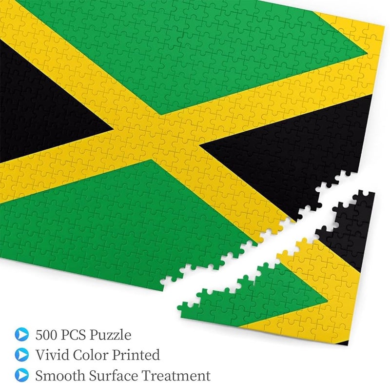 أحجية علم جامايكا 500 قطعة للكبار ديكور المنزل هدية حفلة عيد الميلاد - Image 2